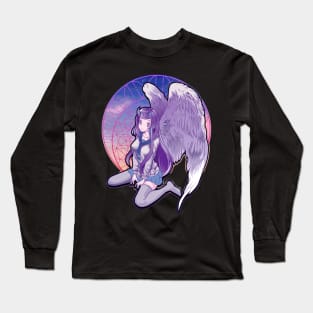 Pastel Goth Angel Horned Devil Anime Kawaii Girl Long Sleeve T-Shirt